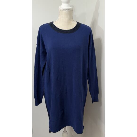 Banana Republic Dress Womens MEDIUM M Crew Wool Acrylic Sweater Two Tone Dress - Picture 1 of 4